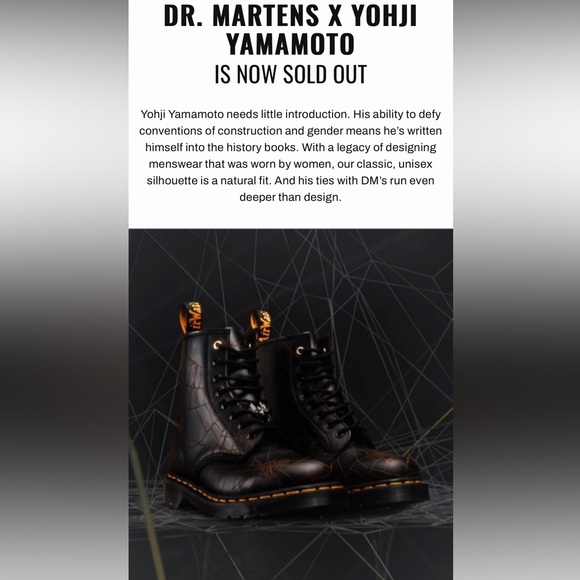 DR. MARTENS X YOHJI YAMAMOTO 1460 Remastered- sz. US 11M/12L - Picture 2 of 16